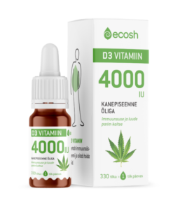 VITAMIIN D3, 4000-IU tilk, kanepiõliga 10ml