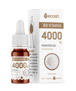 VITAMIIN D3, 4000-IU tilk, kookosõliga 10ml